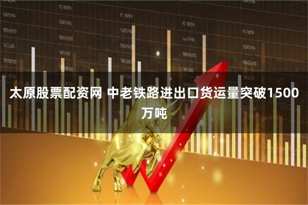 太原股票配资网 中老铁路进出口货运量突破1500万吨