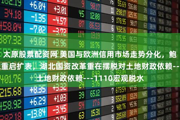 太原股票配资网 美国与欧洲信用市场走势分化，鲍威尔暗示明年或重启扩表，湖北国资改革重在摆脱对土地财政依赖---1110宏观脱水