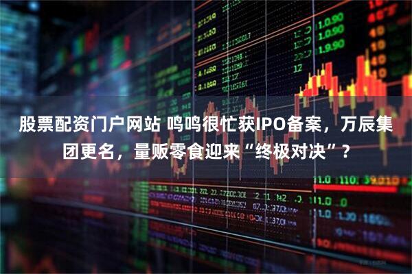 股票配资门户网站 鸣鸣很忙获IPO备案，万辰集团更名，量贩零食迎来“终极对决”？